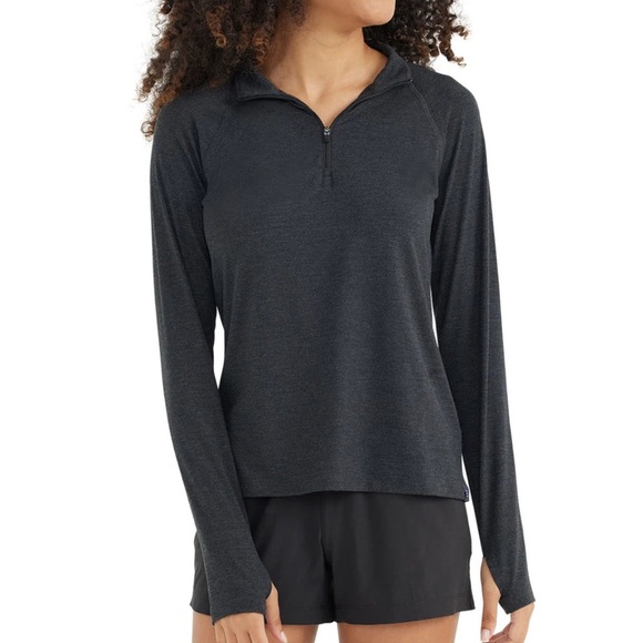 Free Fly Apparel Tops - Free Fly Apparel Bamboo Gray-blue Long Sleeve Top